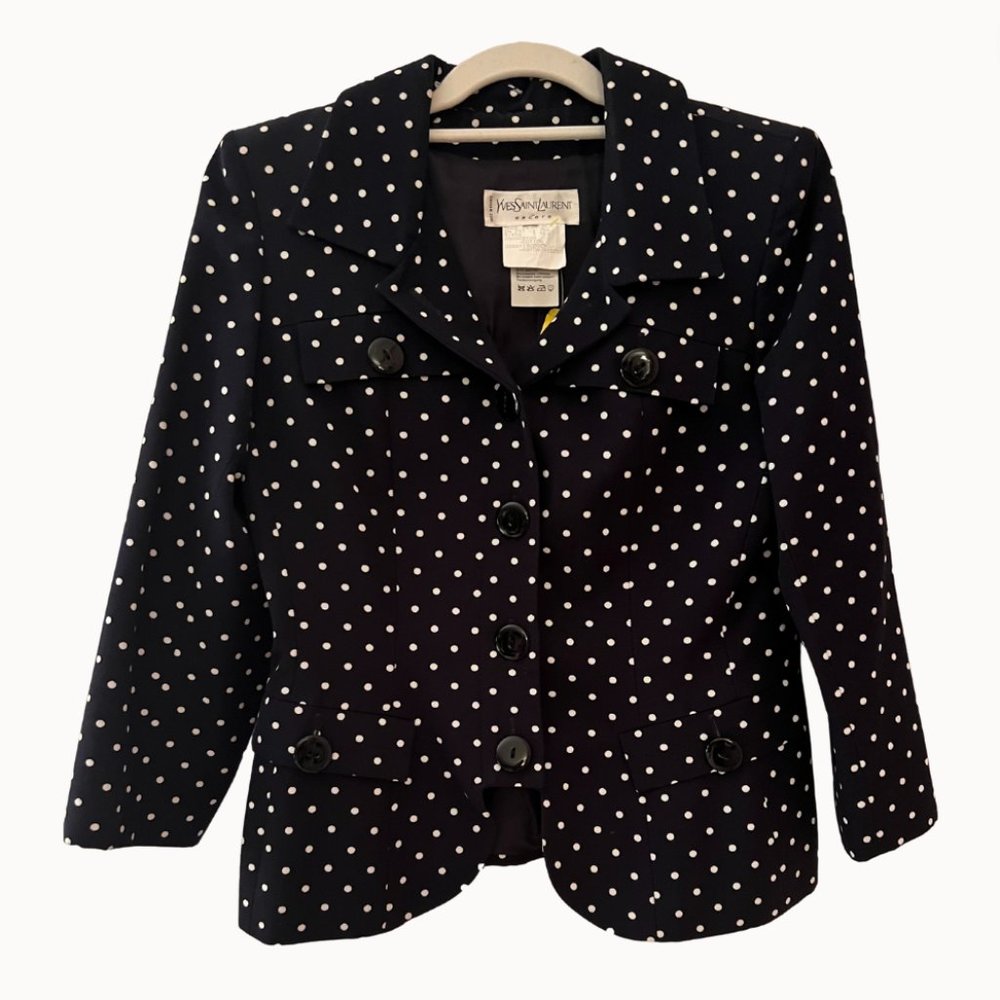 Vintage 80s Yves Saint Laurent Womens Blazer